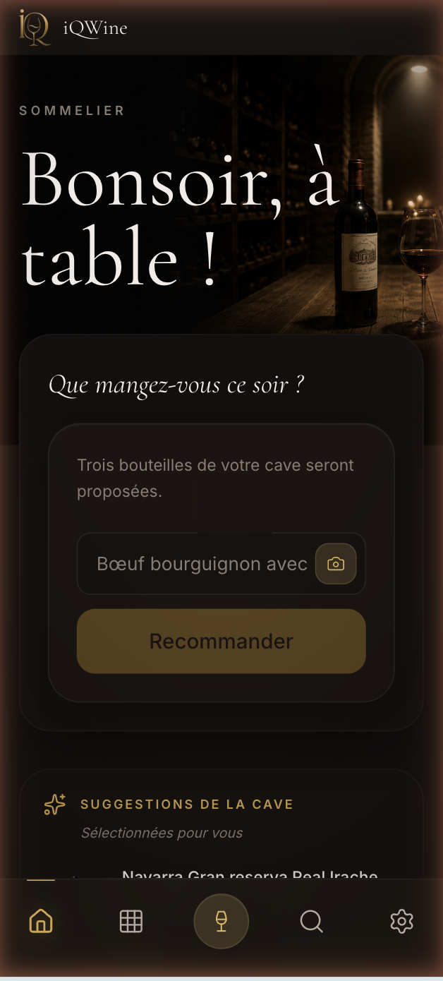 Octave’s personal suggestions in iQWine.